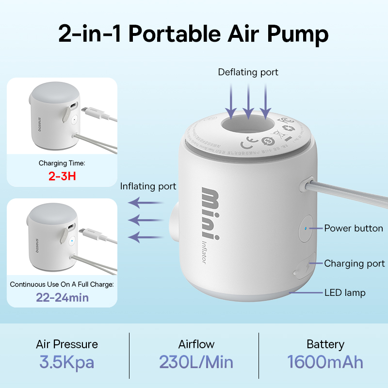 Baseus Air Pump Wireless Air C - Outdoor Camping Rugs recension och pris