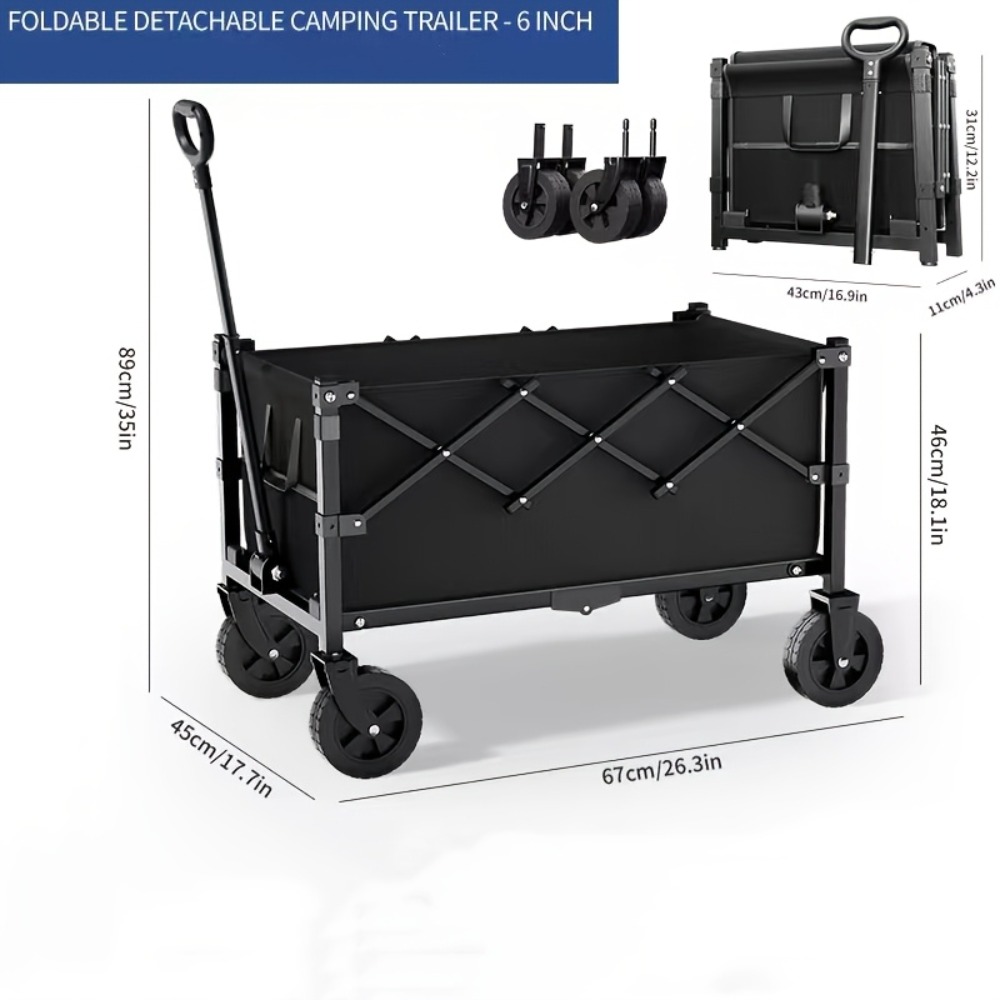 Folding Garden Cart 360 lbs Ca - Outdoor Camping Trolley recension och pris