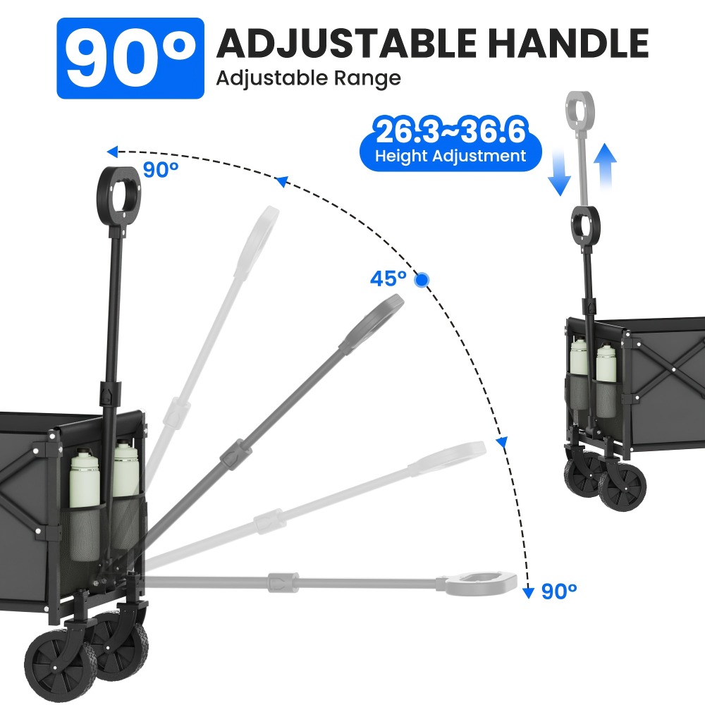Folding Garden Cart 360 lbs Ca - Outdoor Camping Trolley recension och pris