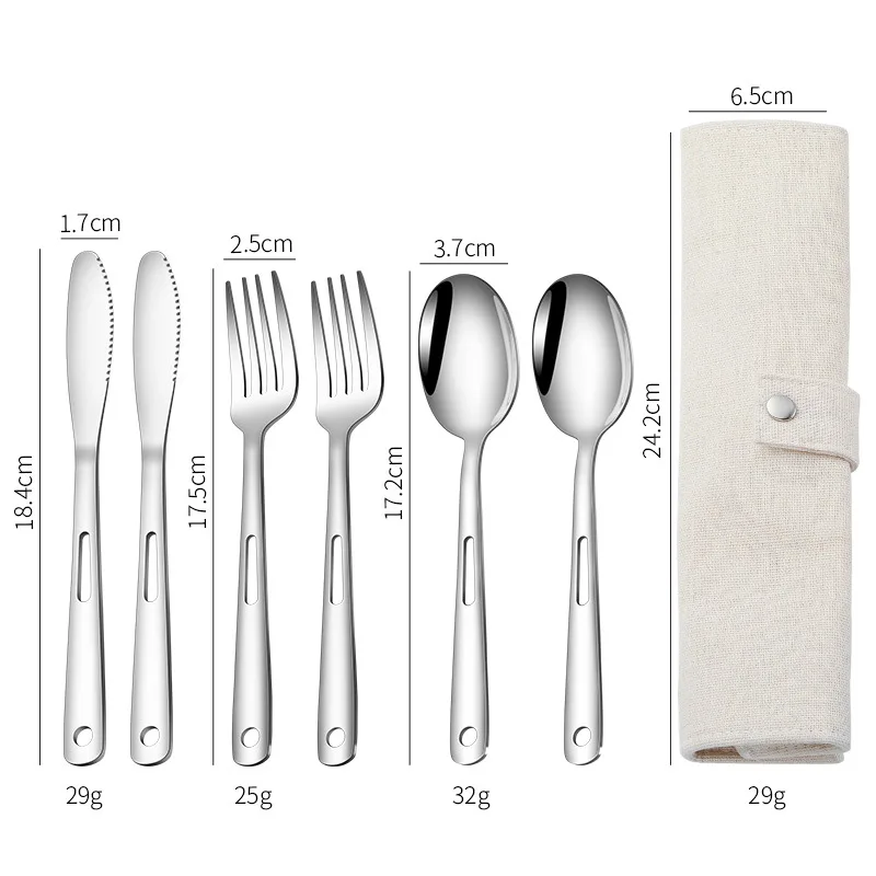 Spoon Fork Knife Sets Stainles - Outdoor Camping Dining Set recension och pris
