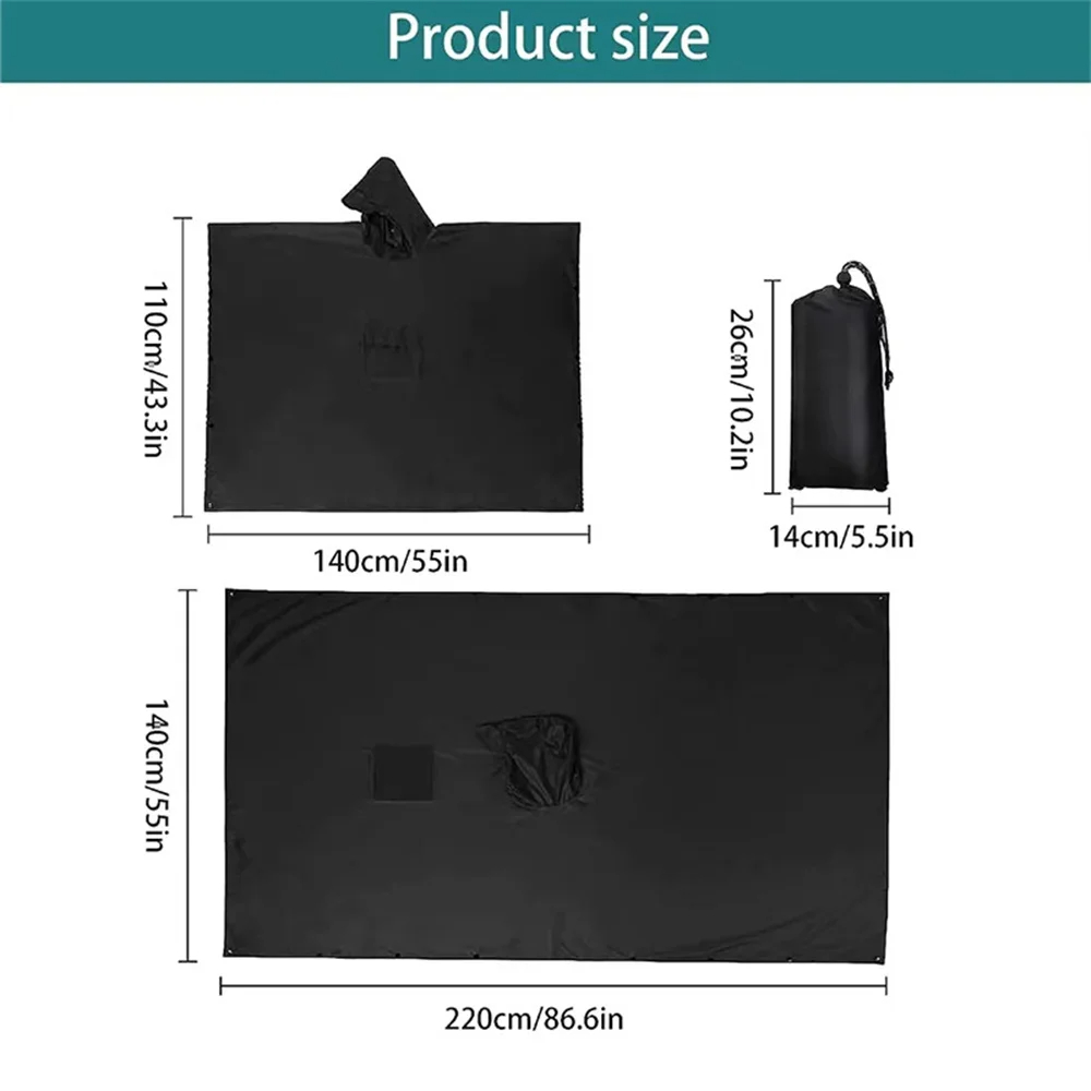 3 In 1 Outdoor Military Rainco - Camping Rain Poncho recension och pris