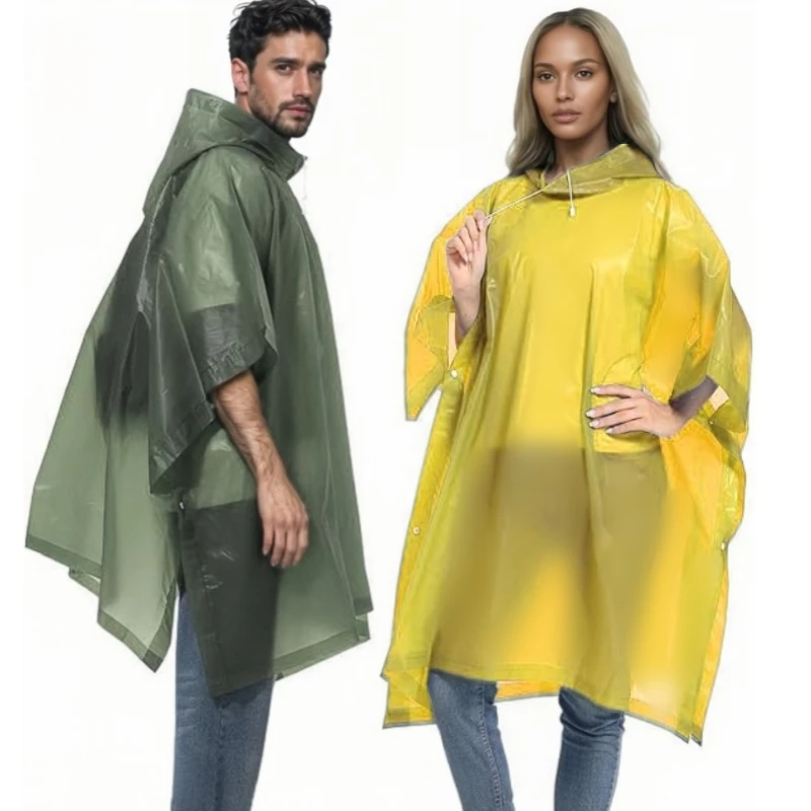Reusable Raincoat with Drawstr - Camping Rain Poncho recension och pris